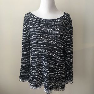 Eileen Fisher black/white sweater sz small